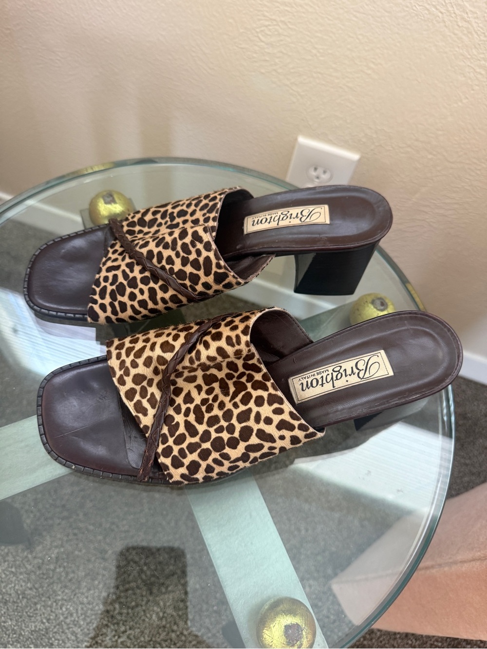 Brighton Ponyhair Leather Block Heel